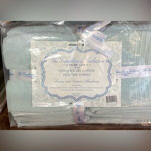 Amrapur 6 Piece Jacquard Towel Set Soft Blue 56JQRBBG-BLU-ST
